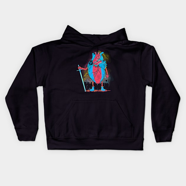 Brave Heart Kids Hoodie by mainial